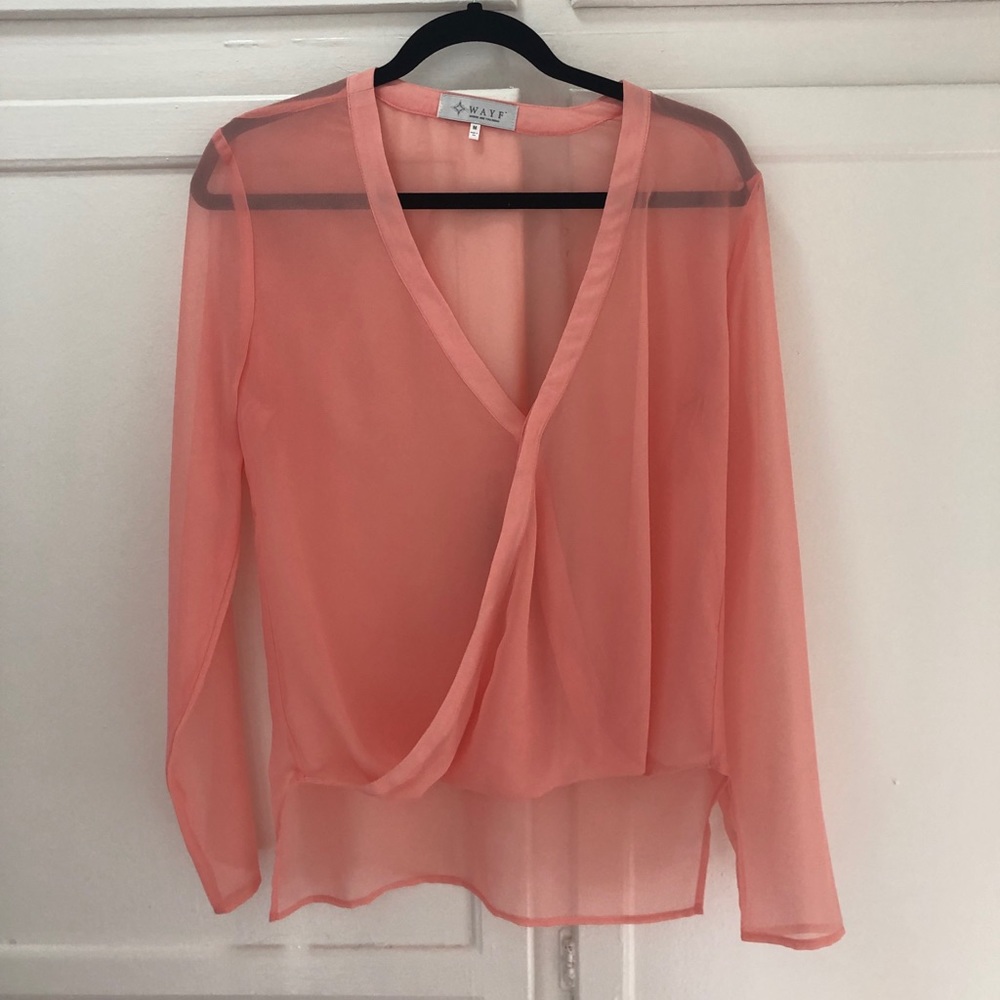 WAYF sheer blouse